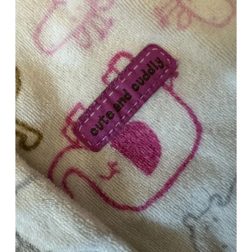 Carters Just One You Baby Girl‎ Sleeper 3 Months Monkey Elephant Terrycloth Y2K